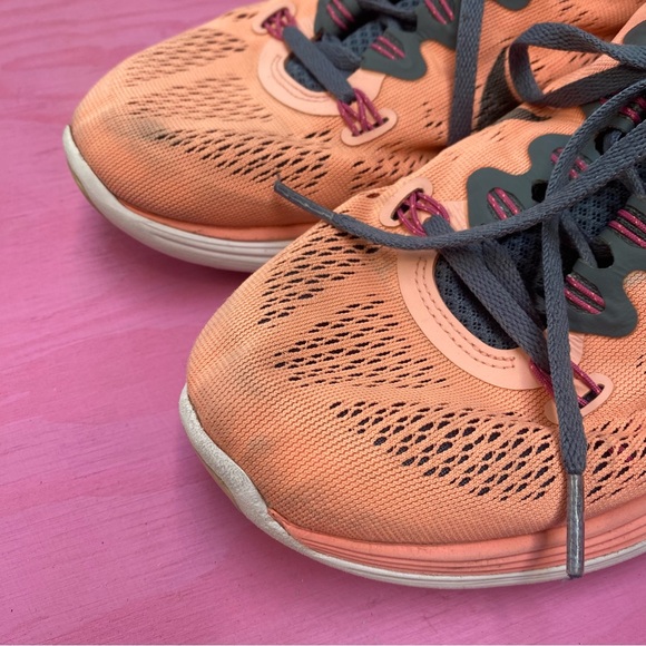 Women’s Nike Lunarglide 5 Size 9.5, Coral Athletic Shoes, Running Training Shoes - Picture 7 of 15